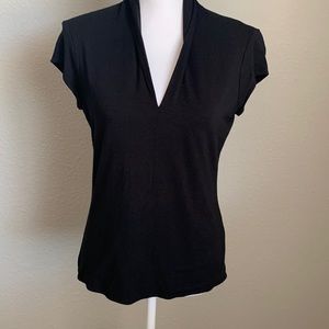 Premis Studio Black V-Neck Top